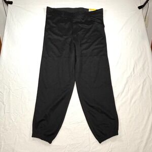 NEW‎ Champro Performance Baseball Pants Black Adult XL Elastic Waist Bottoms